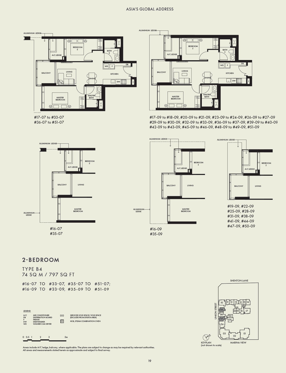 W Residences Marina View - Singapore 滨海景苑 B4 floor plan