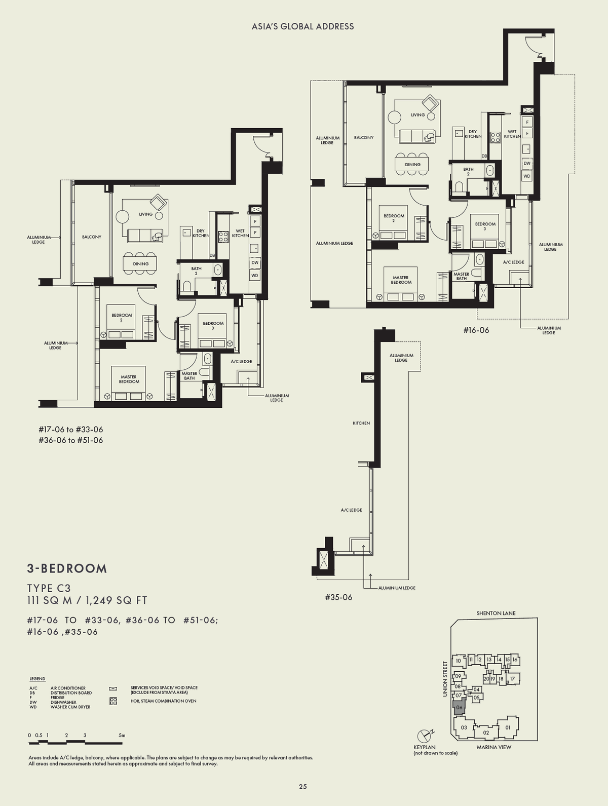 W Residences Marina View - Singapore 滨海景苑 C3 floor plan