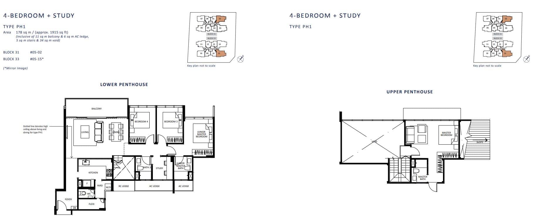 4-BEDROOM+STUDY TYPE PH1
