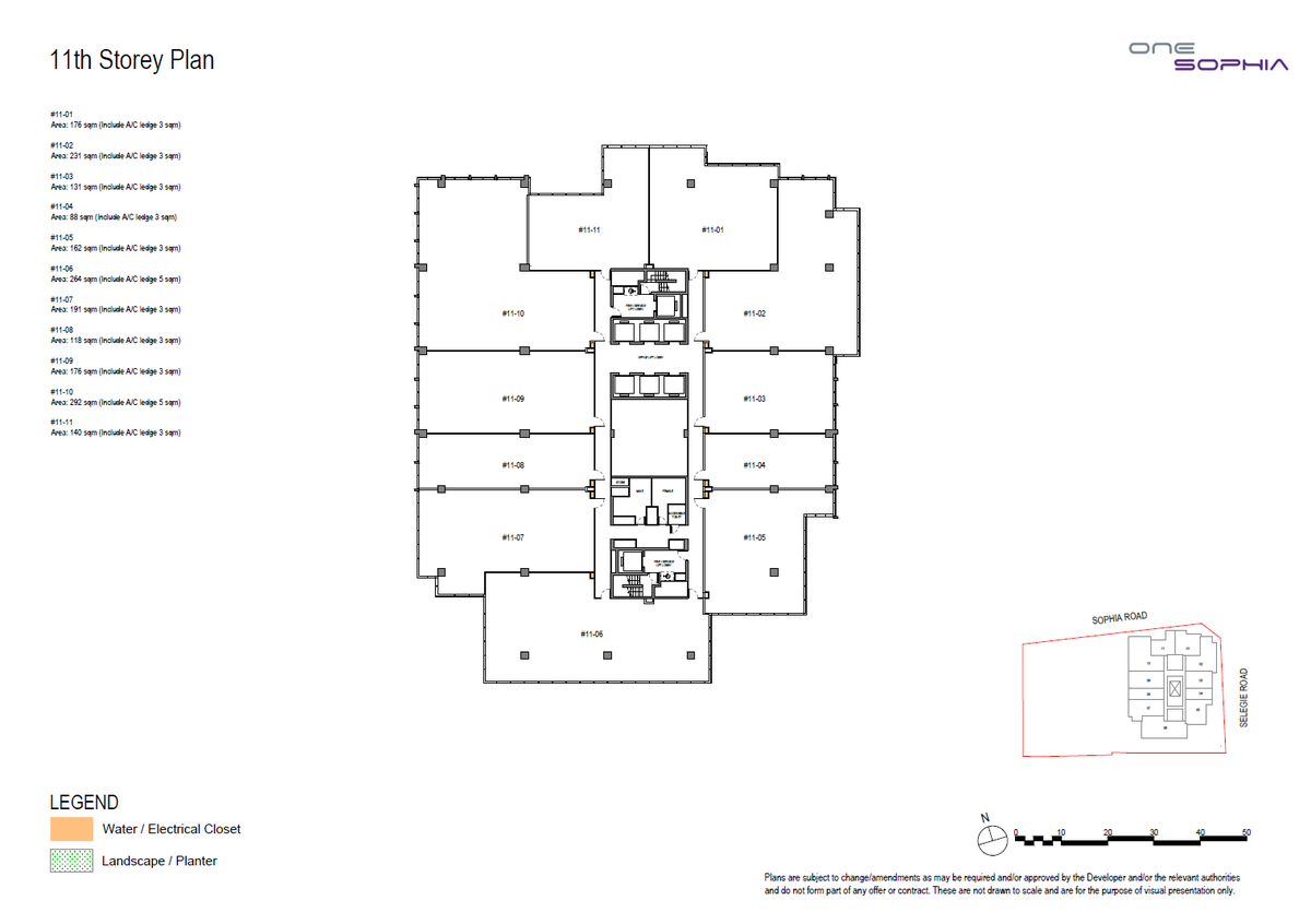 One Sophia 11th Storey Plan floor plan