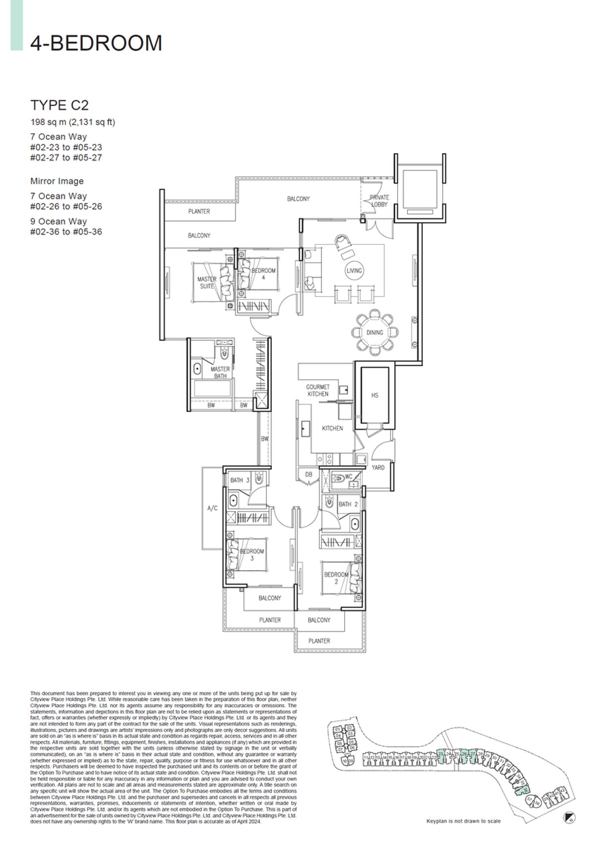 The Residences At W Singapore Sentosa Cove C2 floor plan