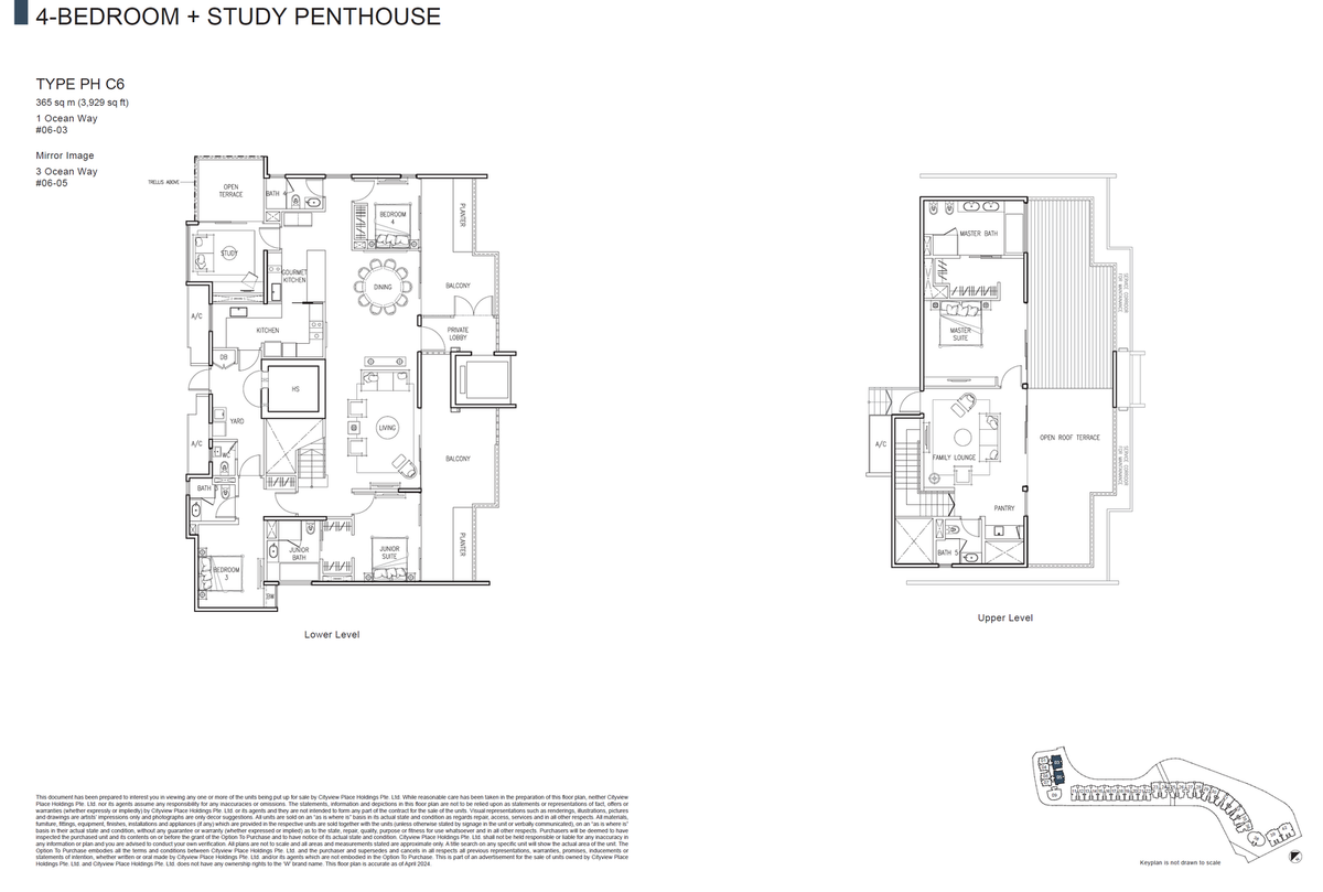 The Residences At W Singapore Sentosa Cove PH C6 floor plan