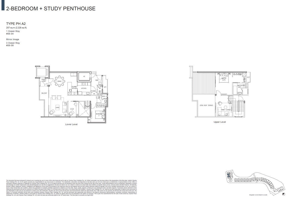 The Residences At W Singapore Sentosa Cove PH A2 floor plan