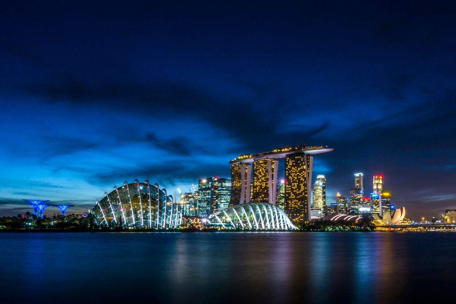 Singapore city skyline over prime land