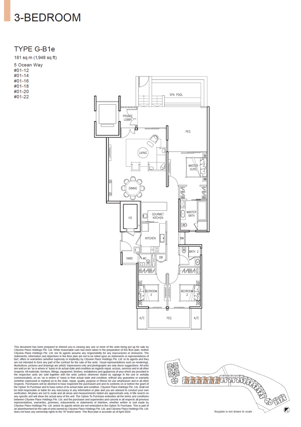 The Residences At W Singapore Sentosa Cove G-B1e floor plan