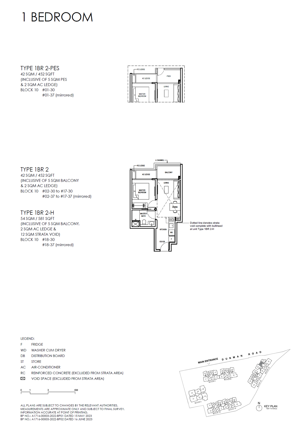 Grand Dunman 名门世家 1BR 2-H floor plan