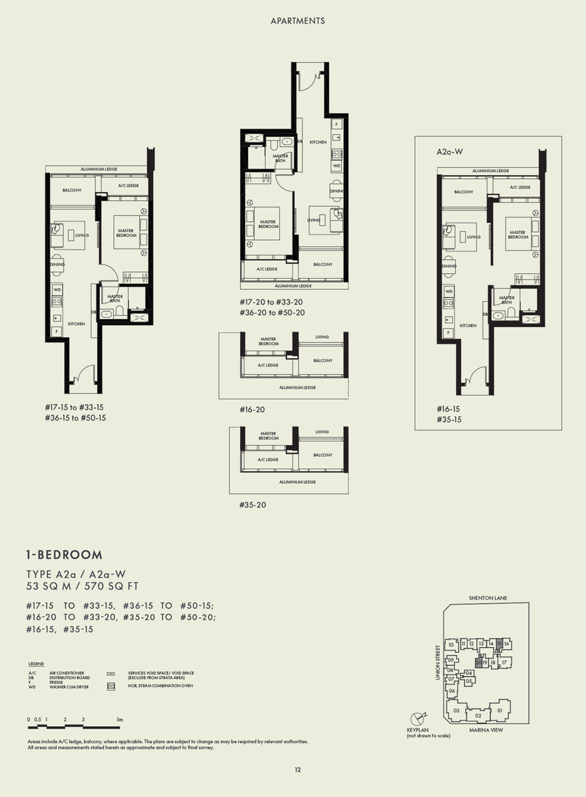 W Residences Marina View - Singapore 滨海景苑 A2a floor plan