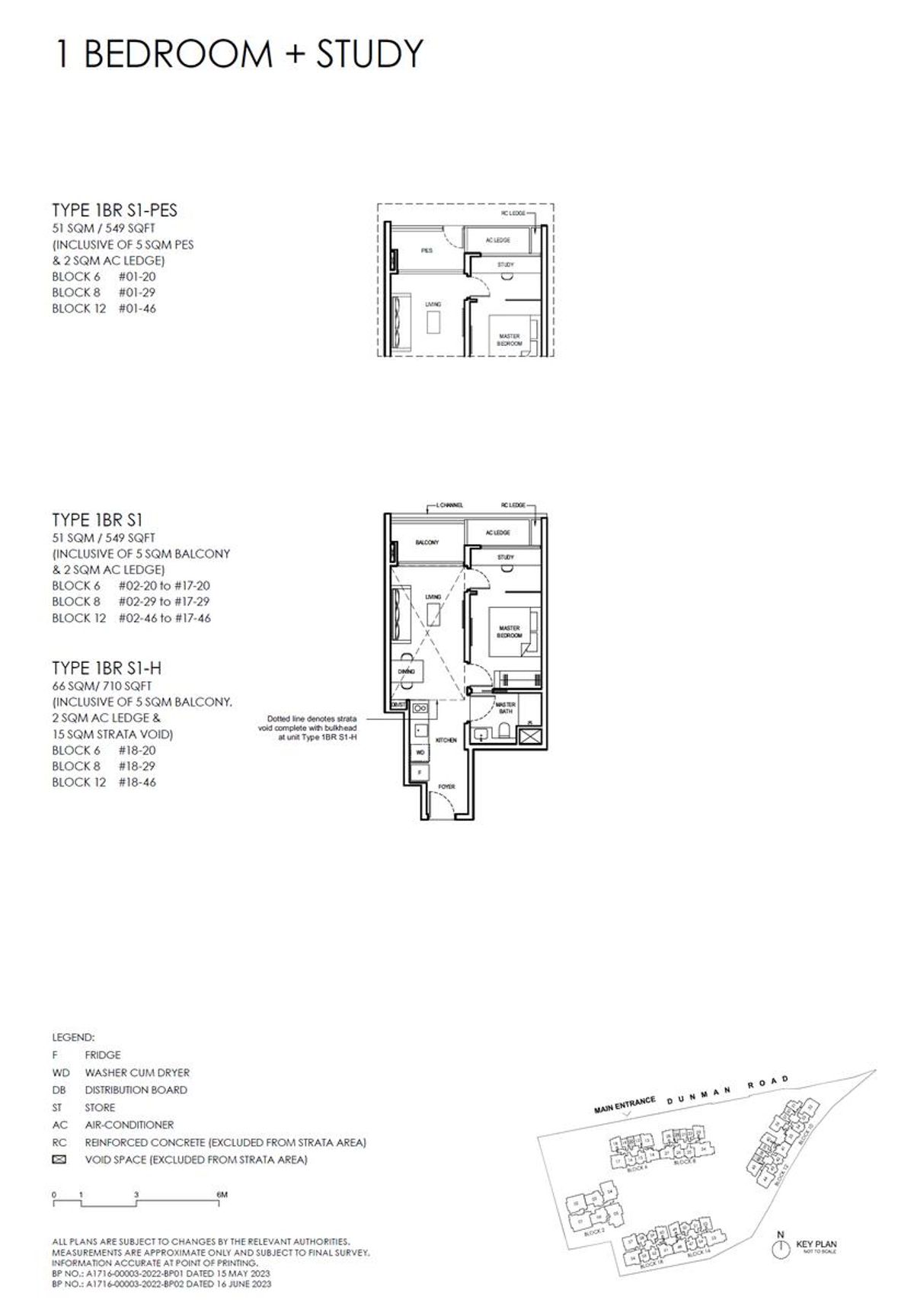 Grand Dunman 名门世家 1BR S1 floor plan
