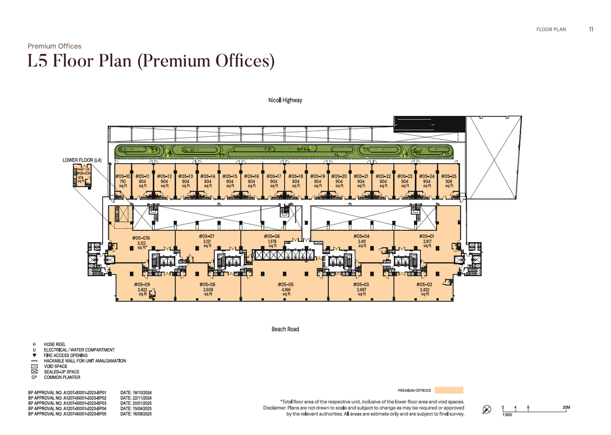 The Golden Mile 5th Storey Plan floor plan