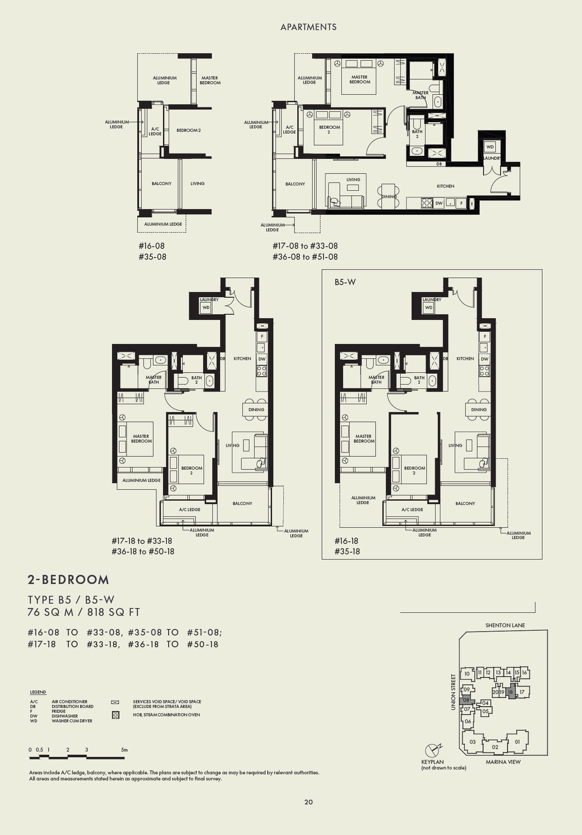 W Residences Marina View - Singapore 滨海景苑 B5-W floor plan