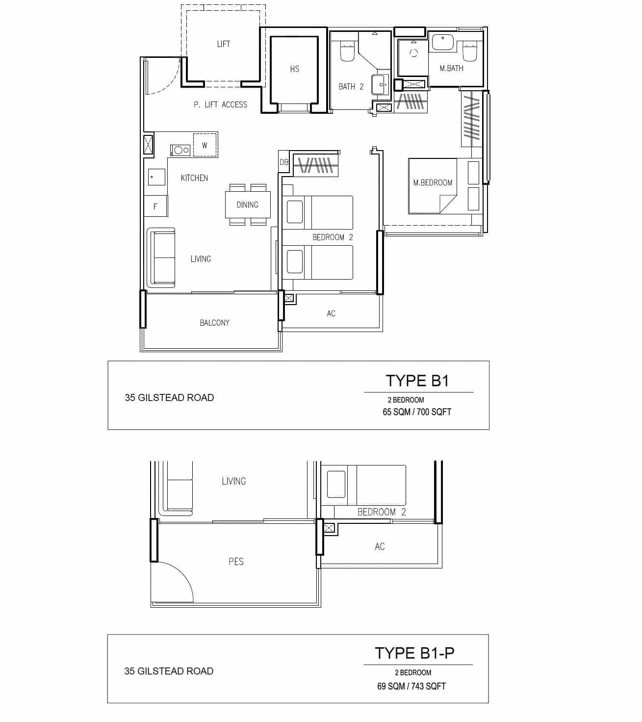 2 BEDROOM TYPE B1