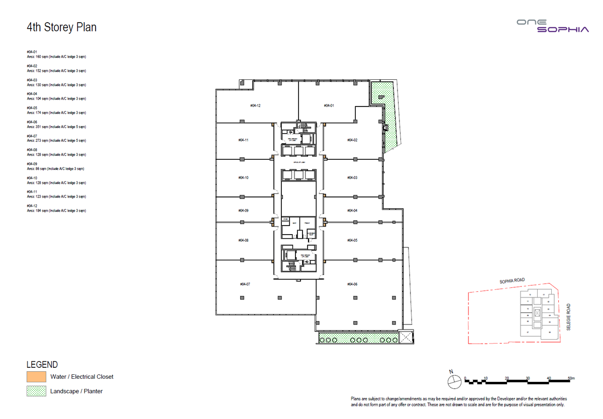 One Sophia 4th Storey Plan floor plan