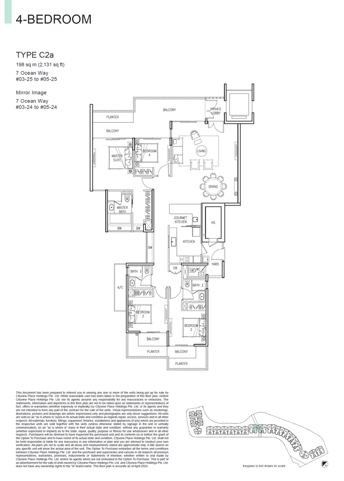 The Residences At W Singapore Sentosa Cove C2a floor plan