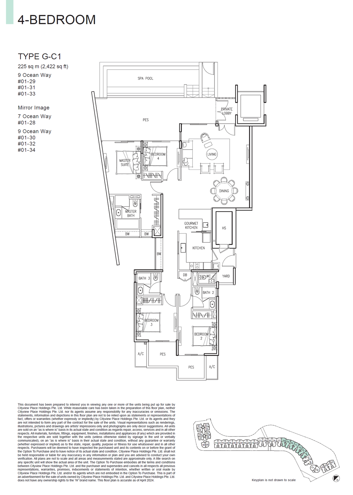 The Residences At W Singapore Sentosa Cove G-C1 floor plan