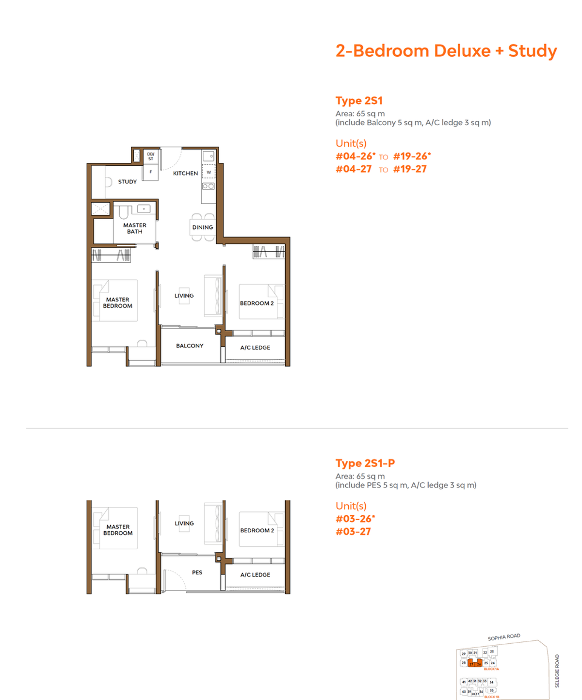 The Collective At One Sophia 2S1 floor plan
