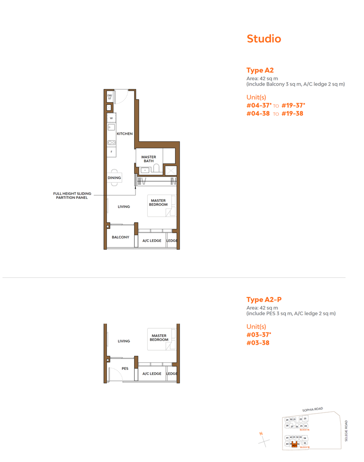 The Collective At One Sophia A2 floor plan