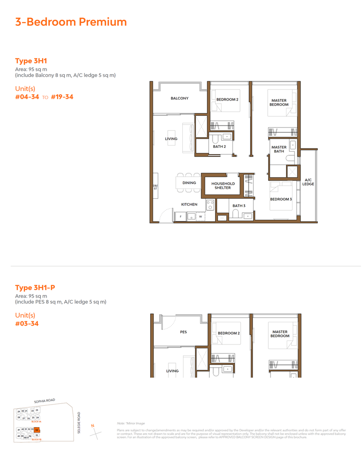 The Collective At One Sophia 3H1 floor plan