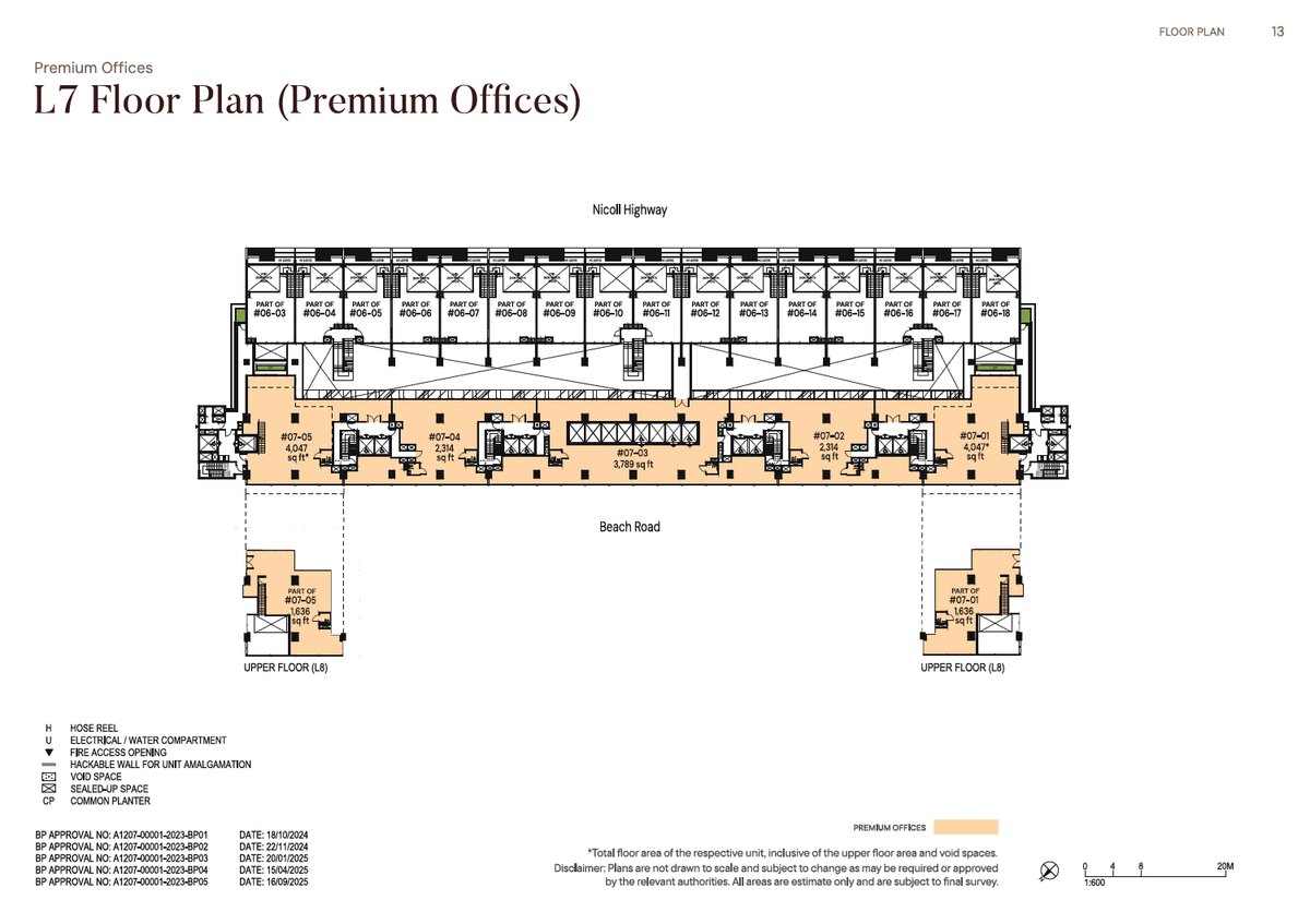 The Golden Mile 7th Storey Plan floor plan