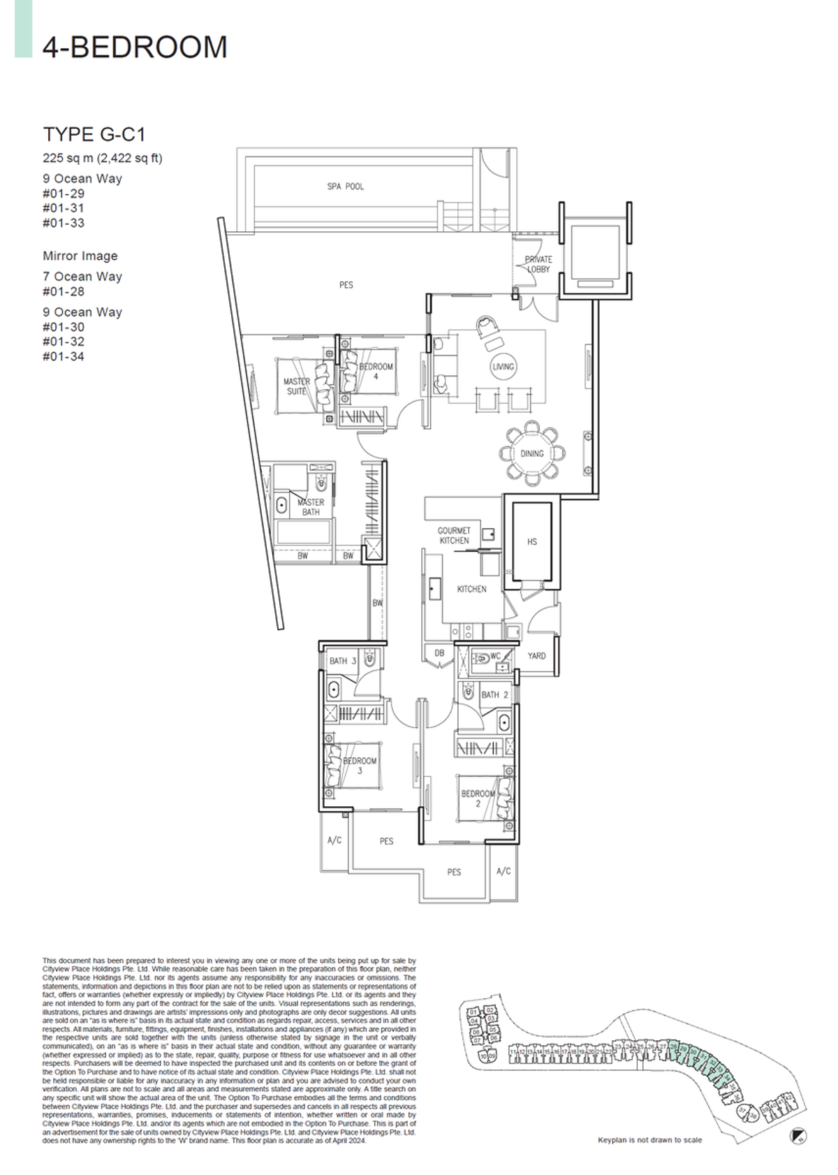 The Residences At W Singapore Sentosa Cove G-C1 floor plan