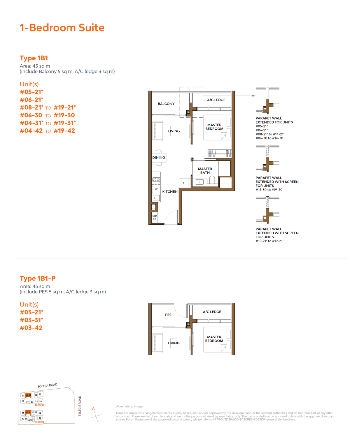 The Collective At One Sophia 1B1 floor plan