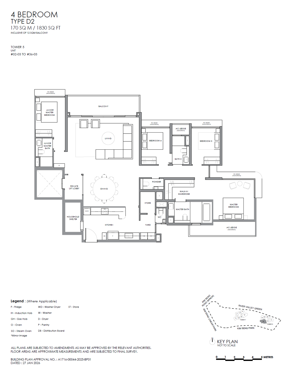 River Modern D2 floor plan