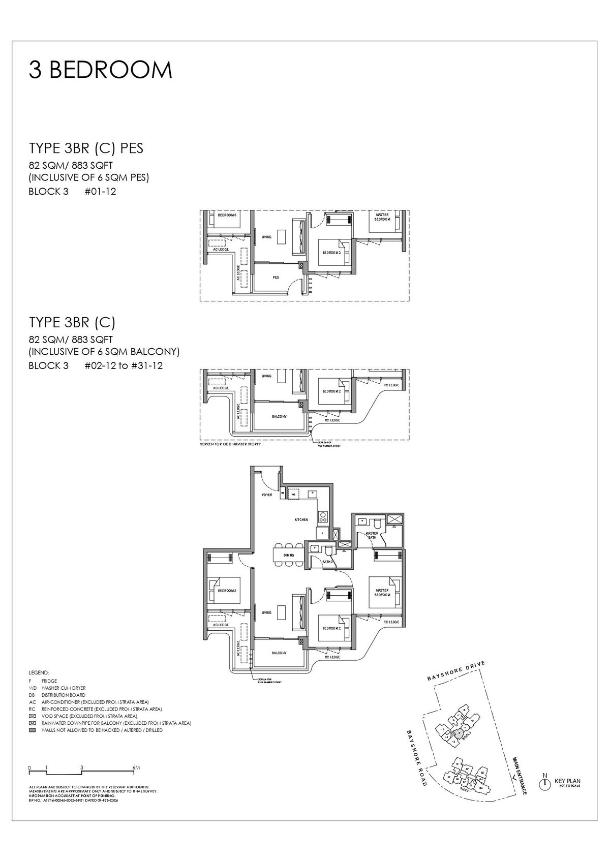Vela Bay 3BR (C) PES floor plan