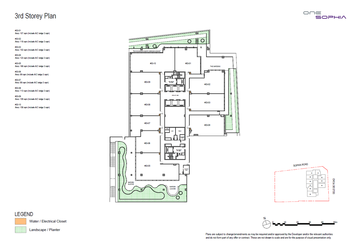 One Sophia 3rd Storey Plan floor plan