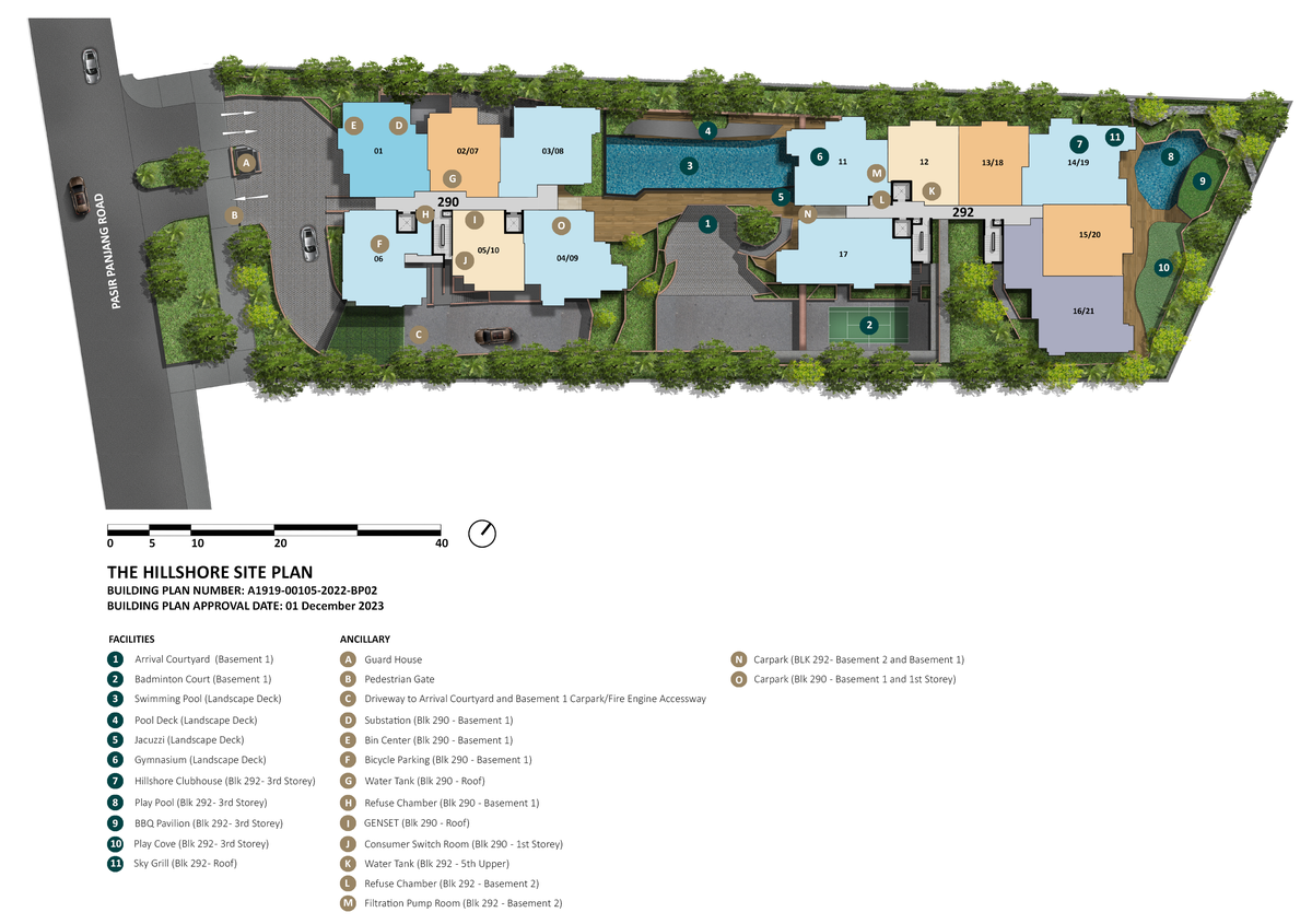 The Hillshore 锦绣山庄 site plan