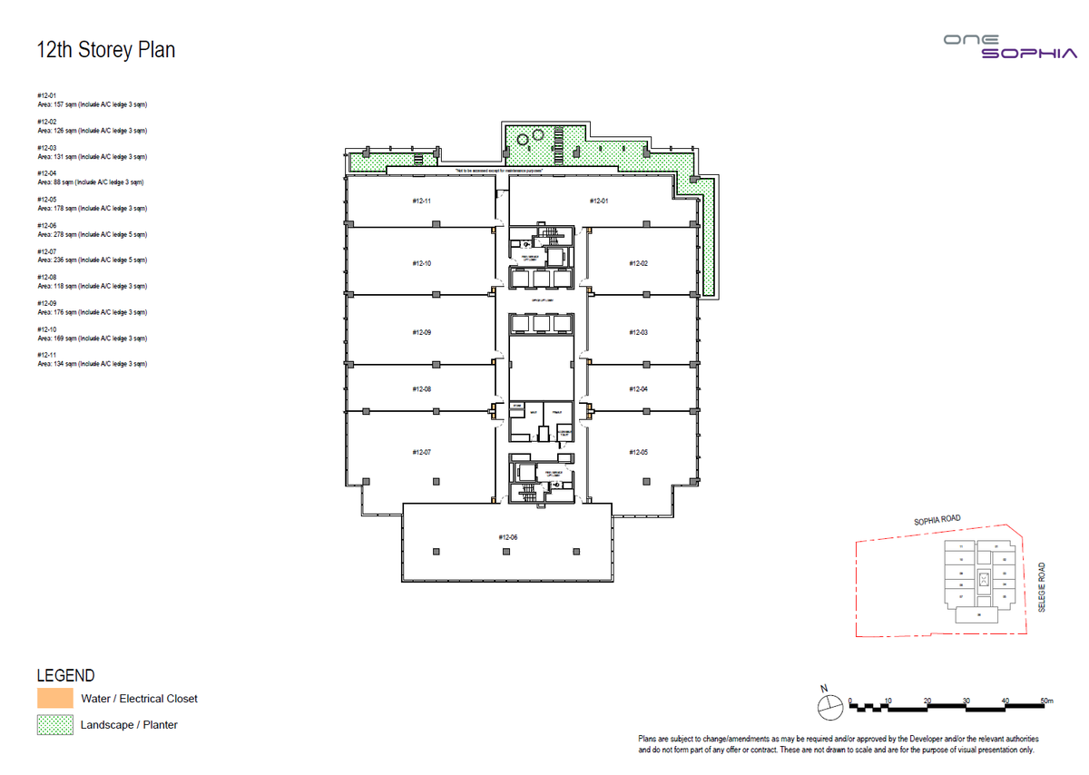 One Sophia 12th Storey Plan floor plan