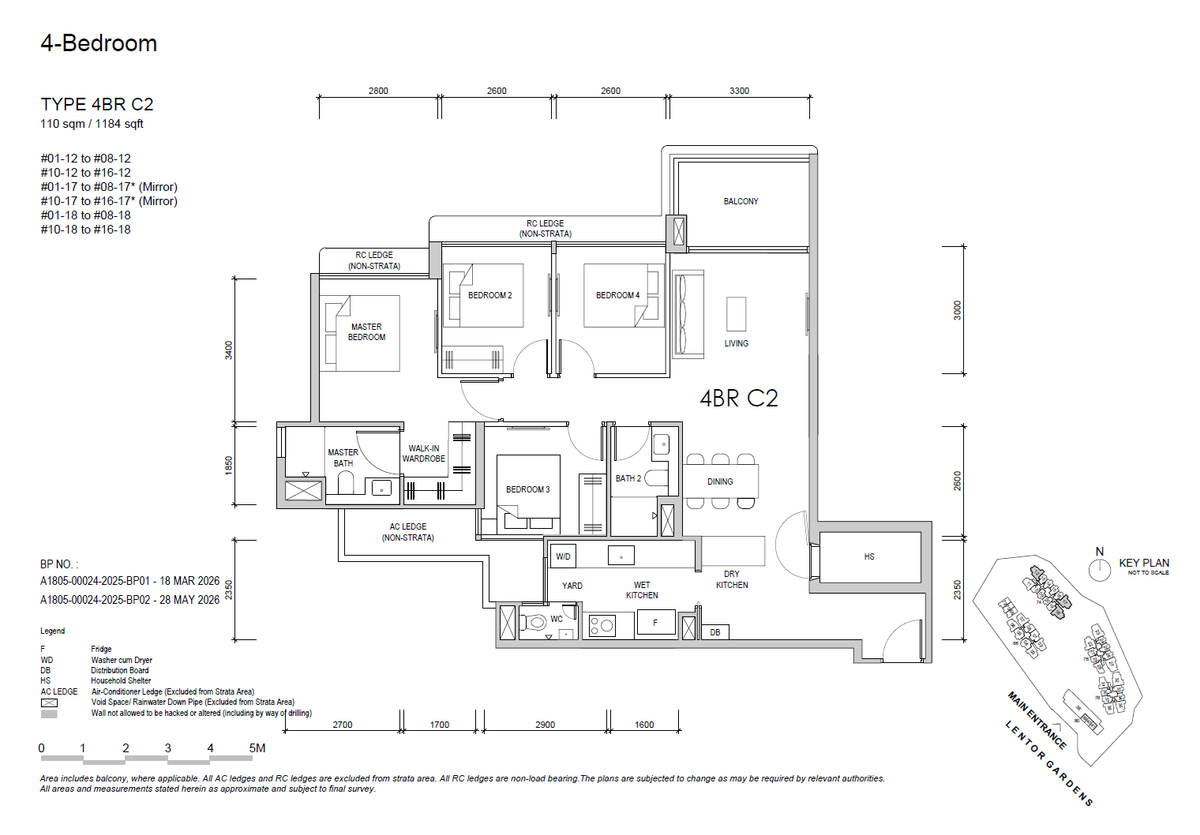 Lentor Gardens Residences 4BR C2 floor plan