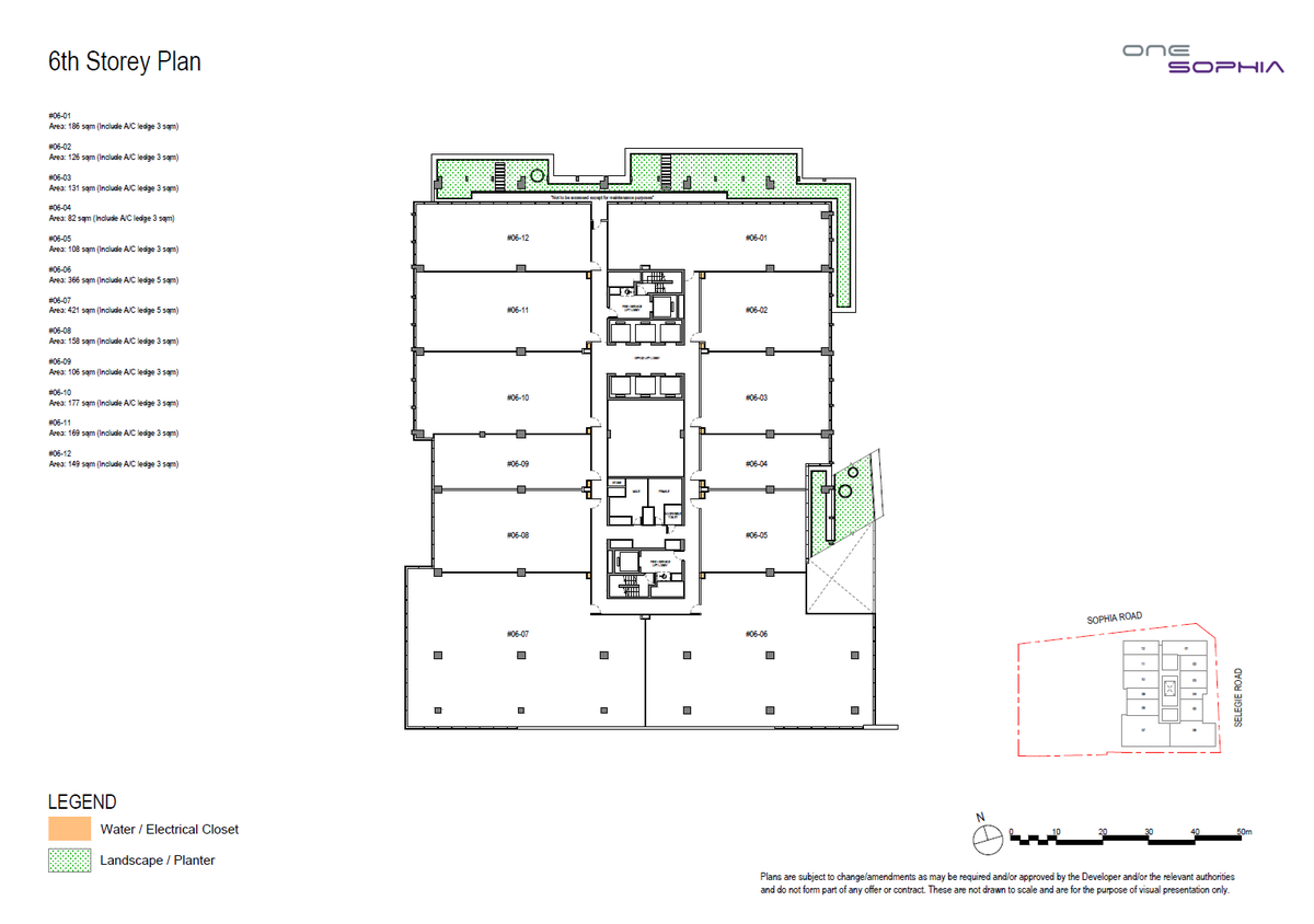 One Sophia 6th Storey Plan floor plan