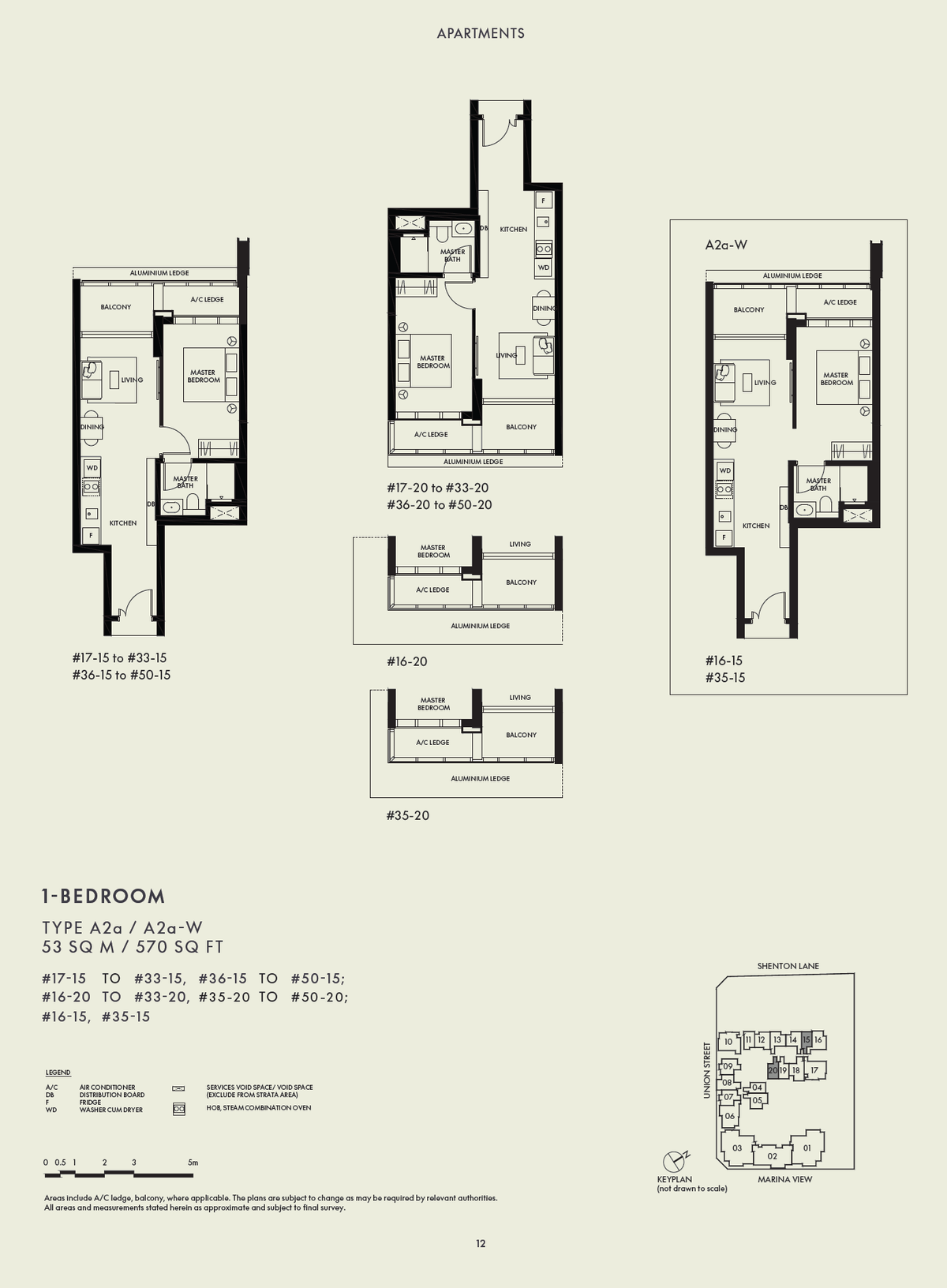 W Residences Marina View - Singapore 滨海景苑 A2a-W floor plan