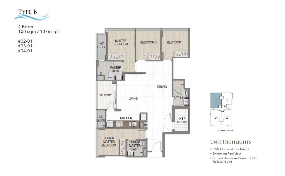 K Suites Type B floor plan