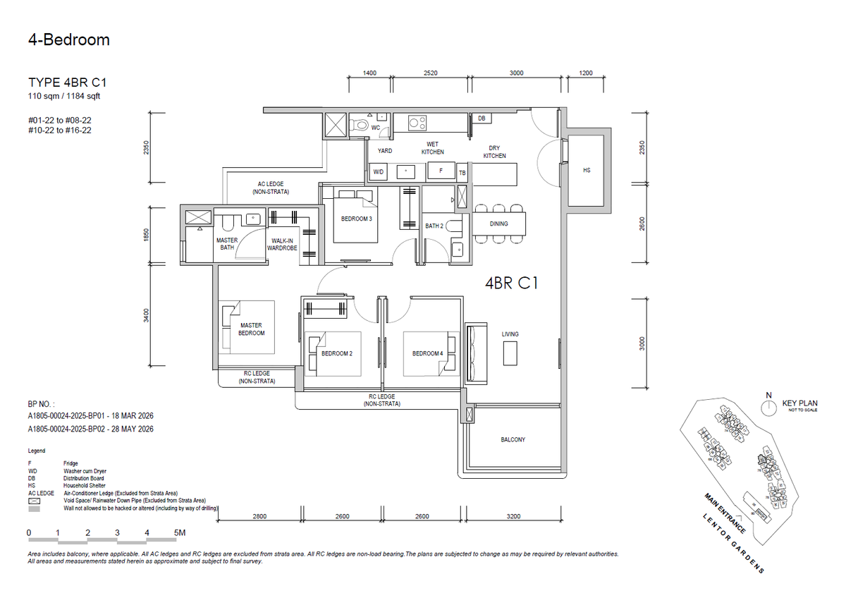 Lentor Gardens Residences 4BR C1 floor plan