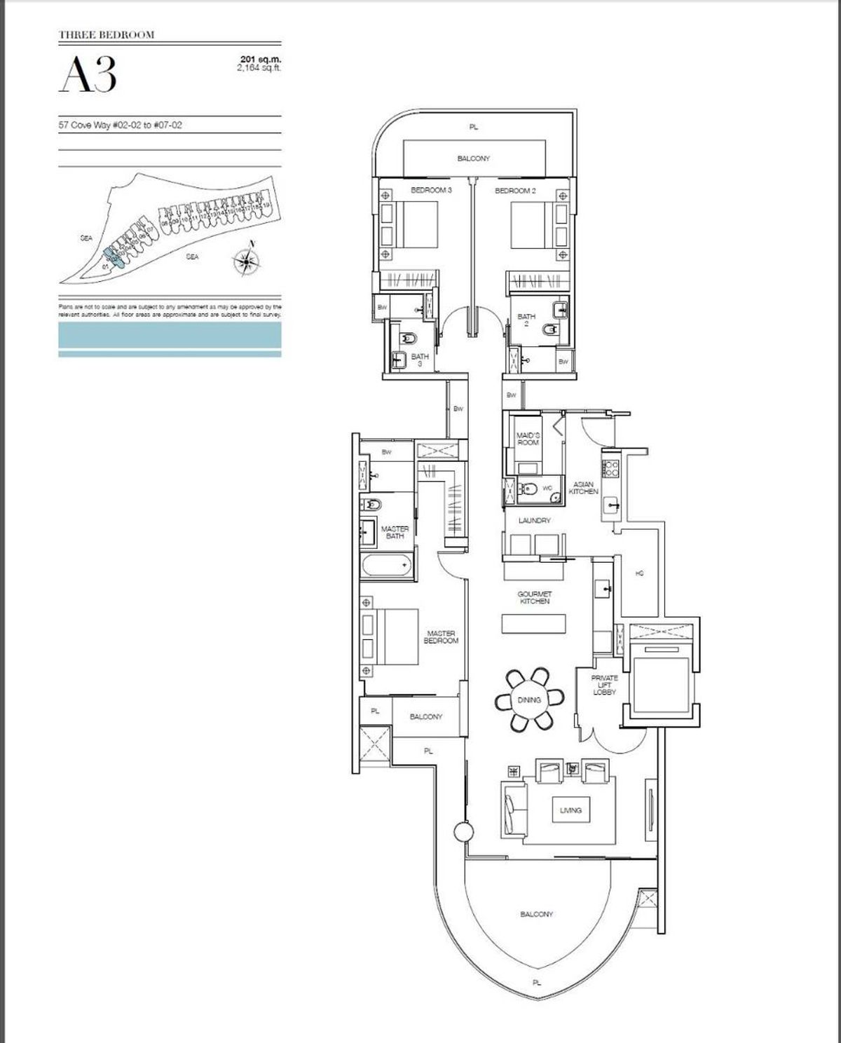 Seascape 涛源湾 A3 floor plan