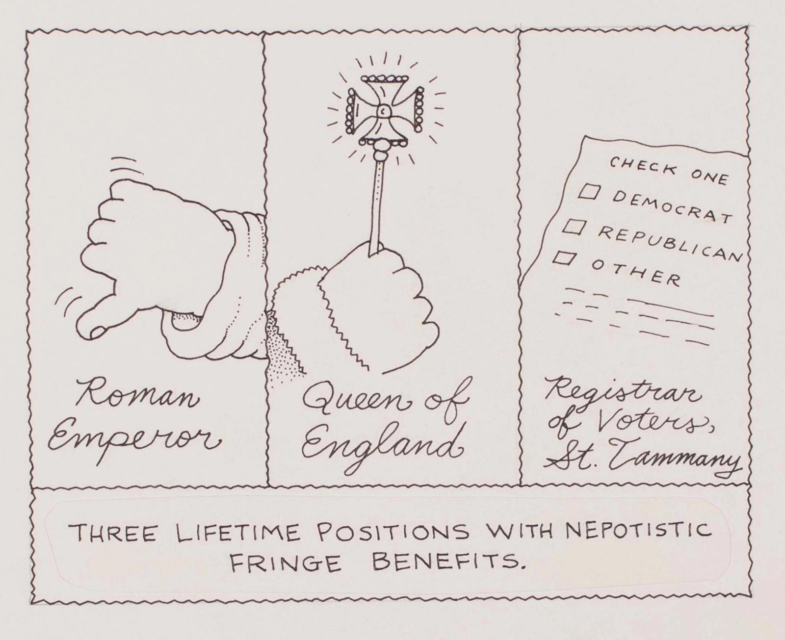 Three Lifetime Positions With Nepotistic Fringe Benefits