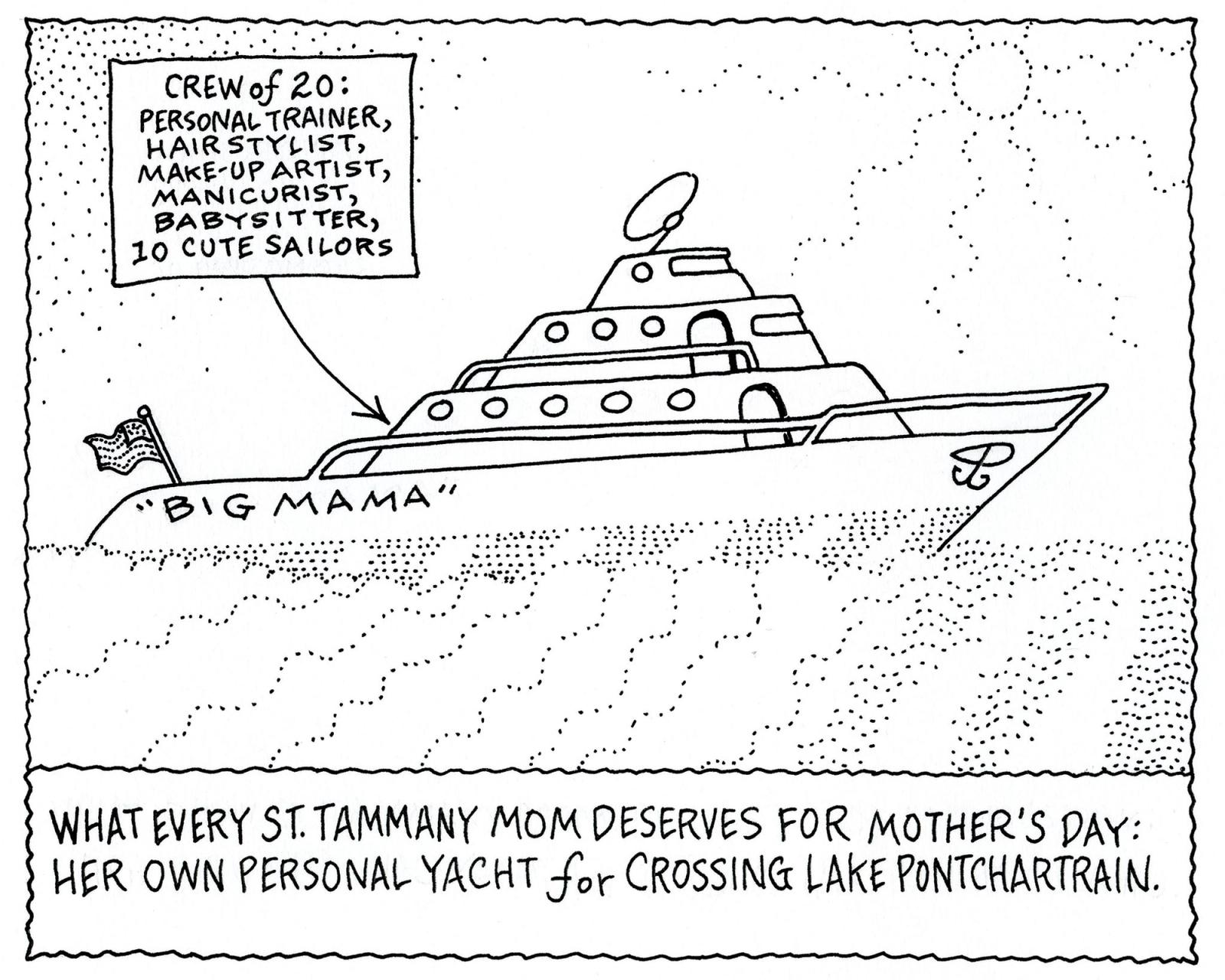 Her Own Personal Yacht for Crossing Lake Pontchatrain