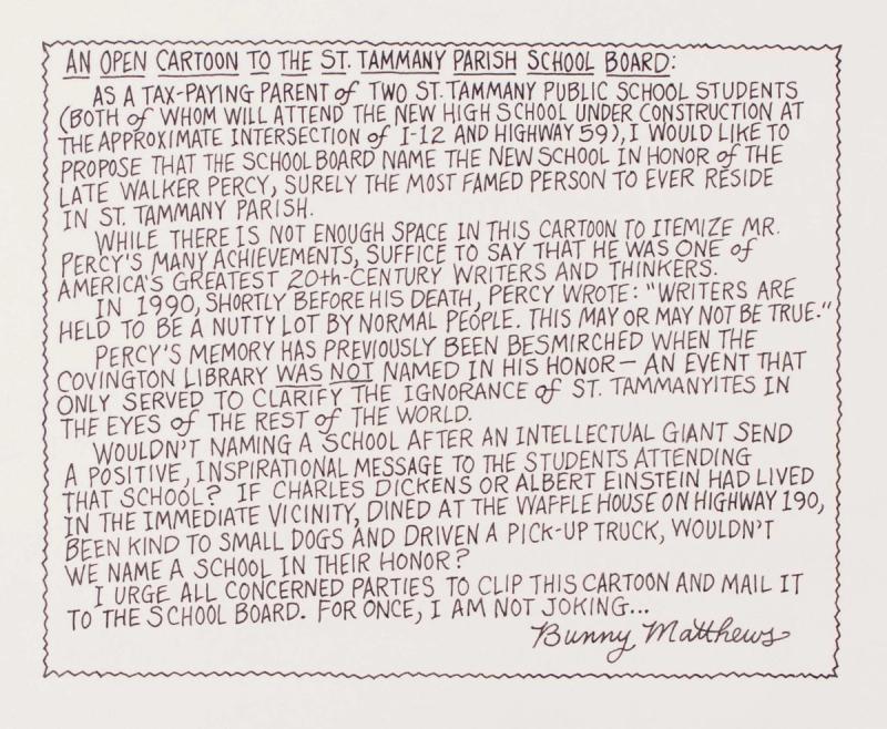An Open Cartoon To The St. Tammany Parish School Board: