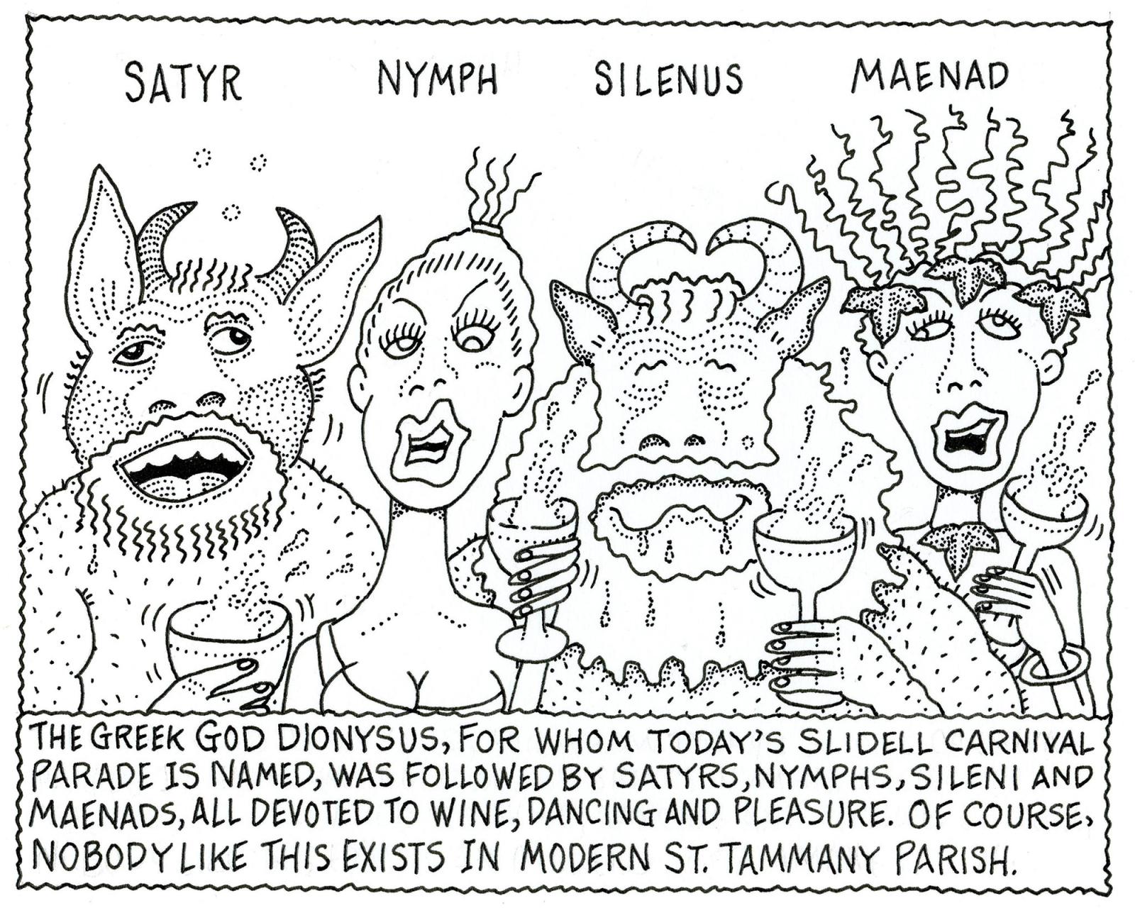 The Greek God Dionysus, For Whom Today's Slidell Carnival Parade Is Named,