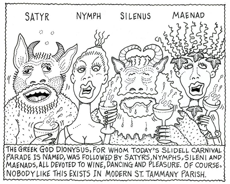 The Greek God Dionysus, For Whom Today's Slidell Carnival Parade Is Named,
