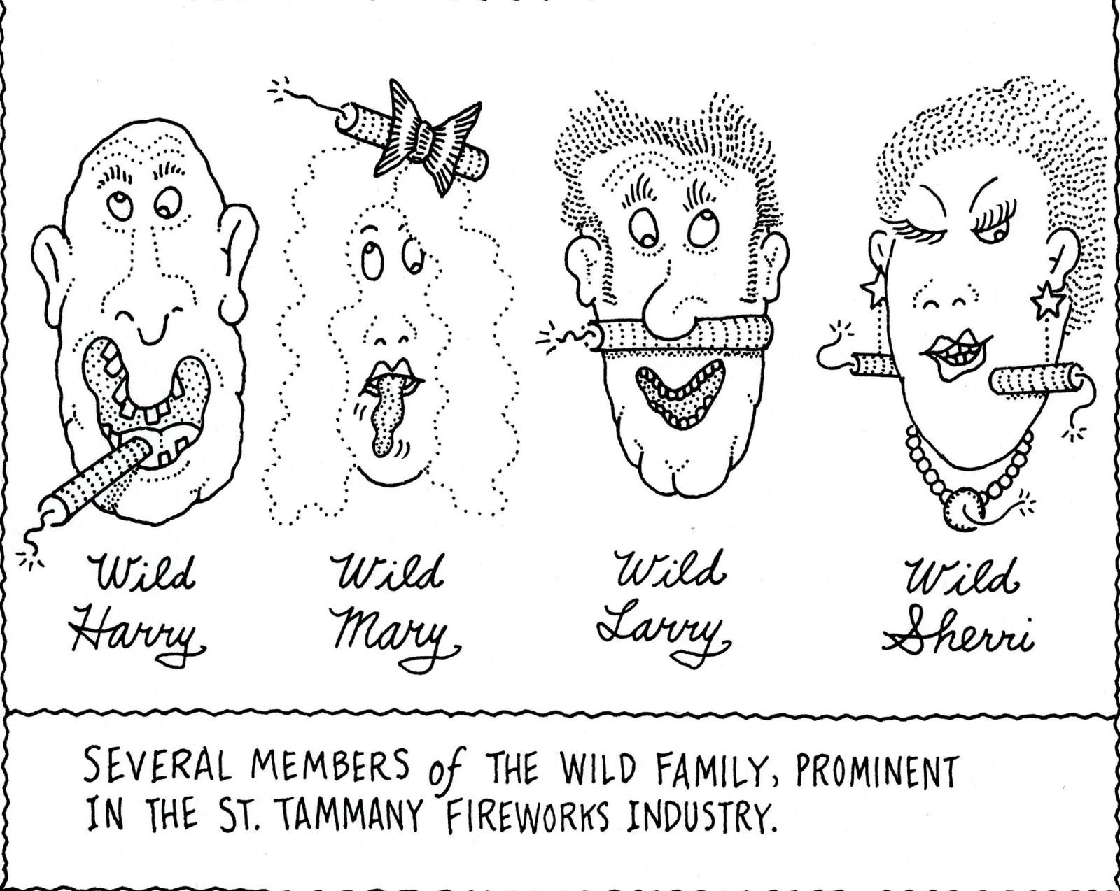 Several Members of The Wild Family, Prominent In the St. Tammany Fireworks Industry.