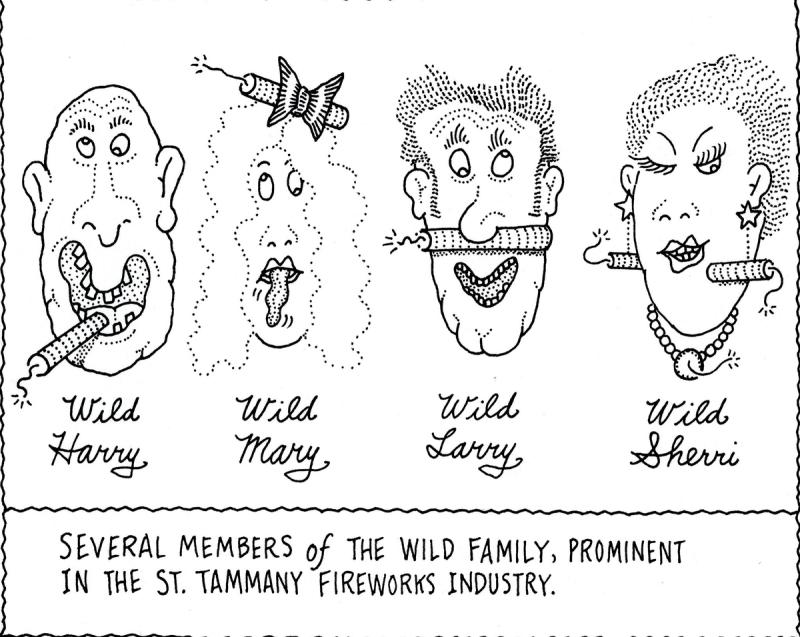 Several Members of The Wild Family, Prominent In the St. Tammany Fireworks Industry.