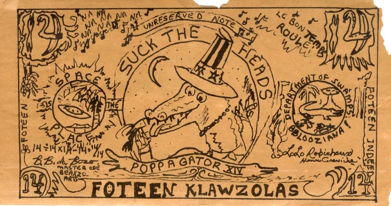  14=14x14-14 B.B. du Bozo MASTER ODE BEAUXZO ARTS POPPA GATOR XIV FOTEEN KLAWZOLAS DEPARTMENT OF SWAMPS BLOOZIANA LOLO ROBICHAUX Hon CREVICHE FOTEEN INDEED