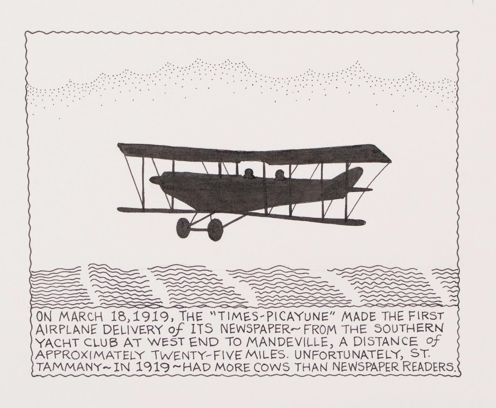 First Airplane Delivery of It's Newspaper