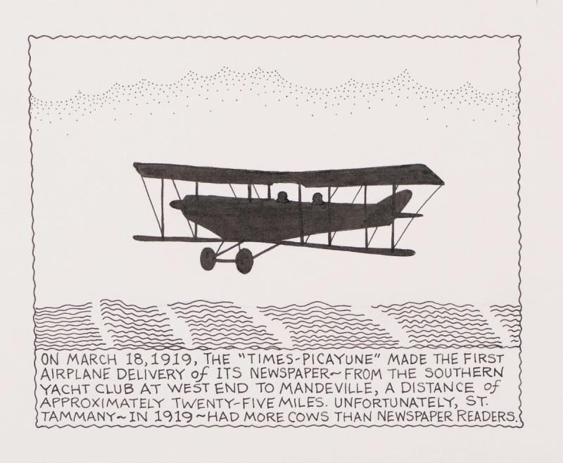 First Airplane Delivery of It's Newspaper