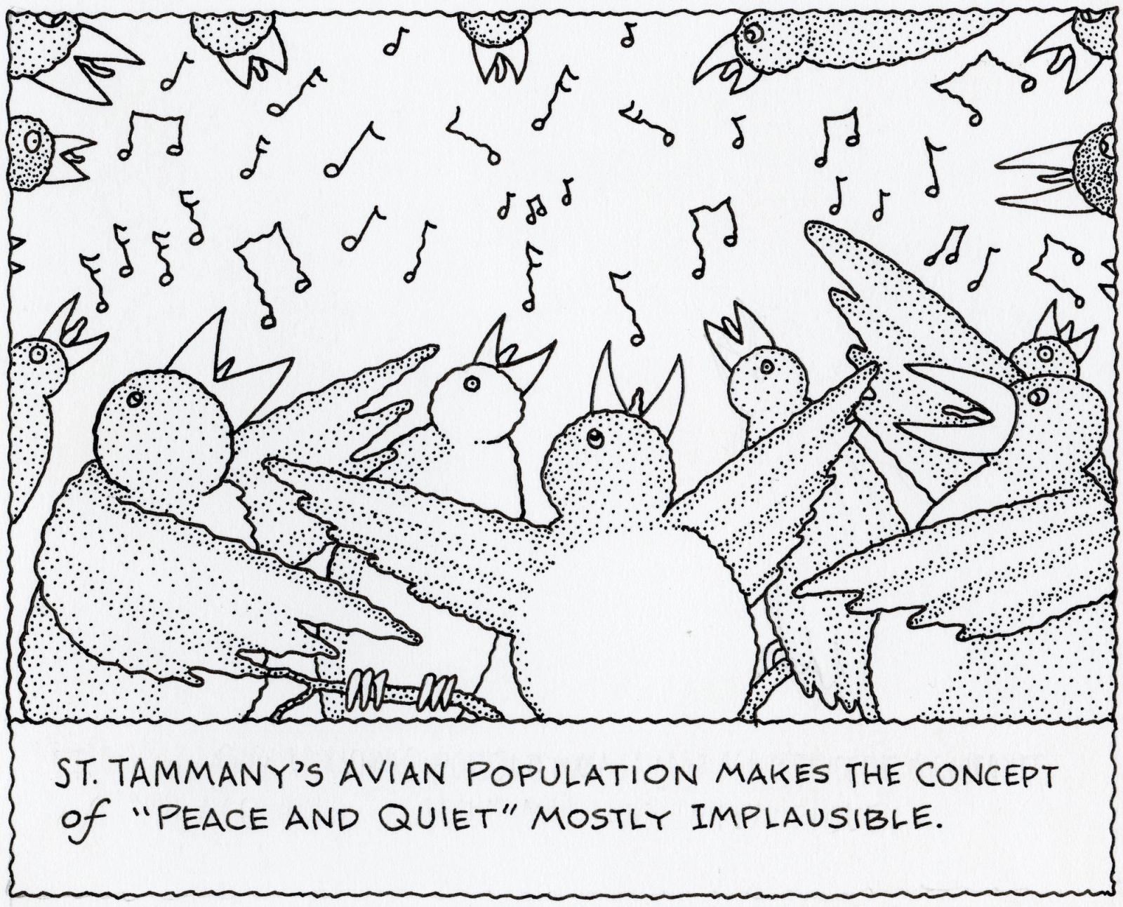 St. Tammany's Avian population makes the concept of "Peace and Quiet"