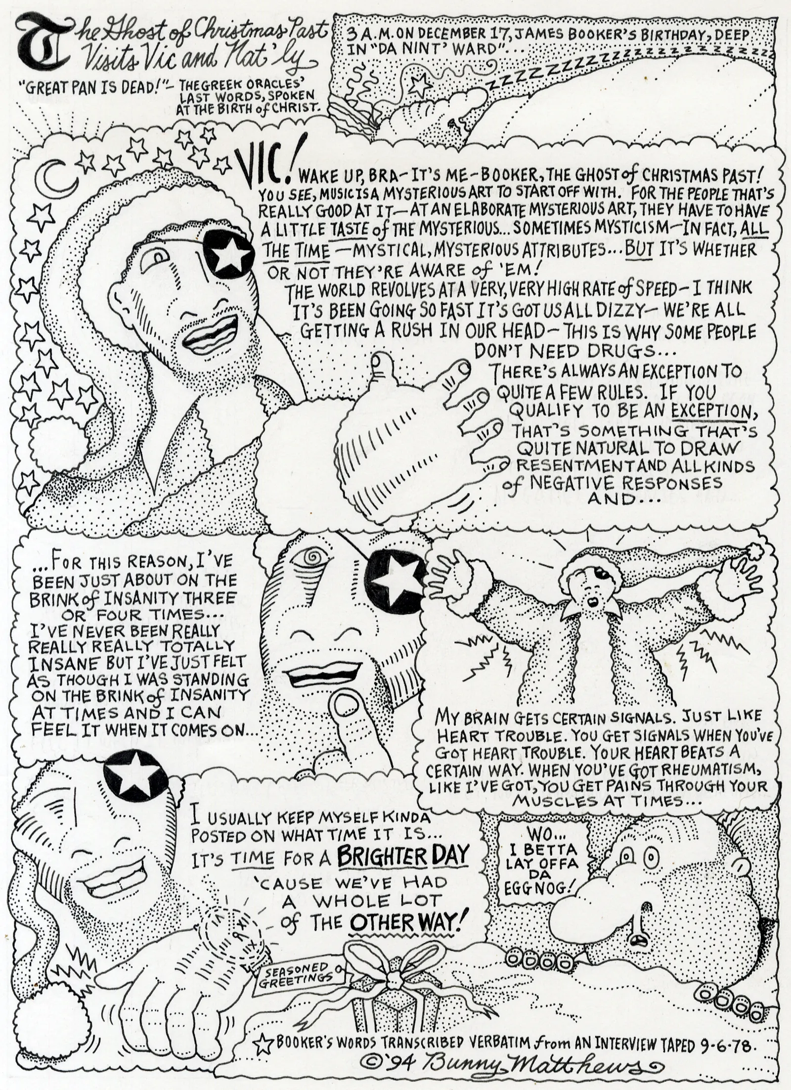 James Booker, Ghost of Christmas Past, December 17th