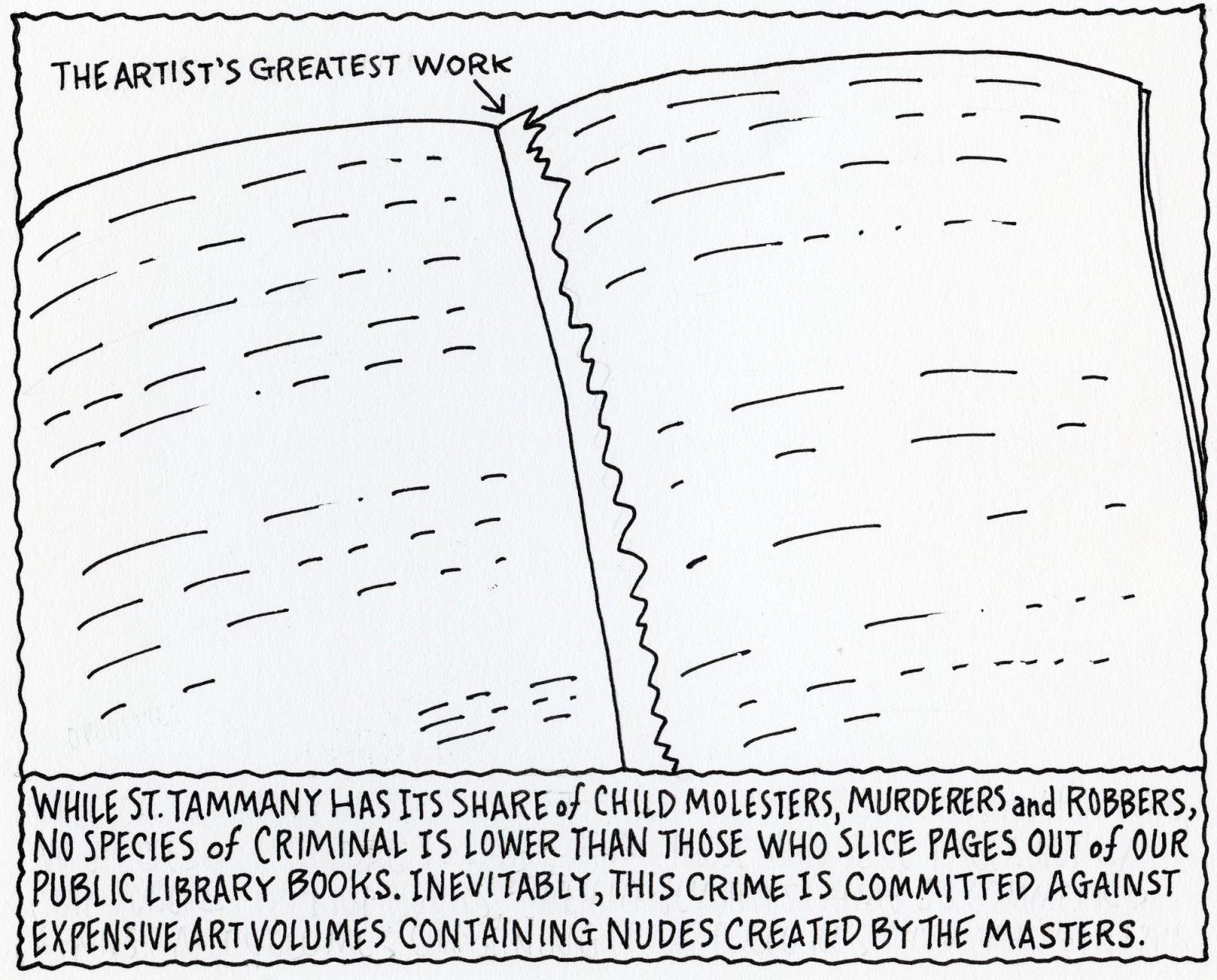 No Species of Criminal Is Lower than Those Who Slice Pages Out of Our Public Library Books