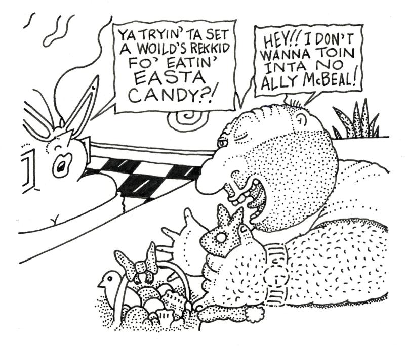 Ya Tryin' Ta Set A Woild's Rekkid Fo' Eatin' Easta Candy?!