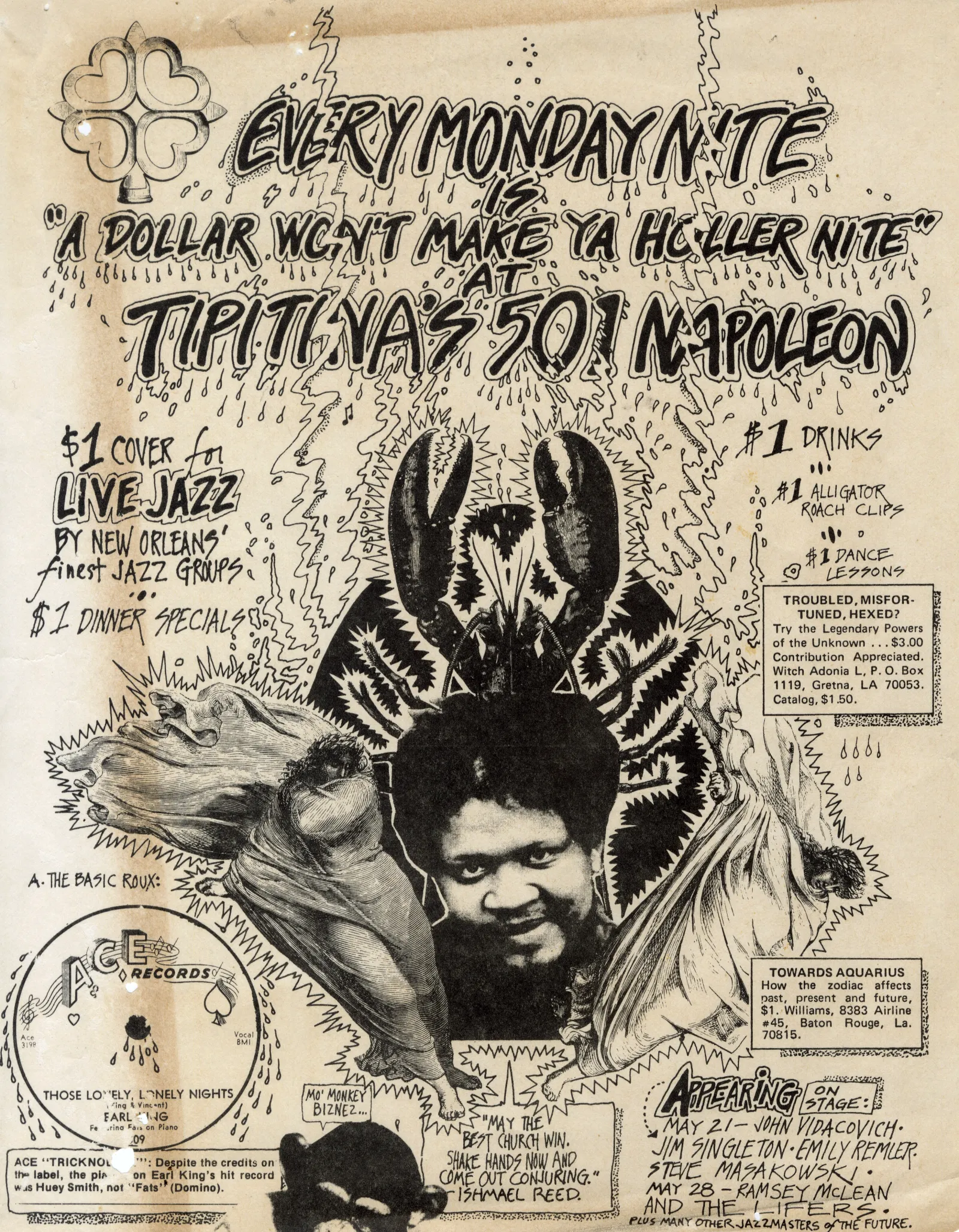 A Dollar Won't Make Ya Holler Nite Tipitina's flyer